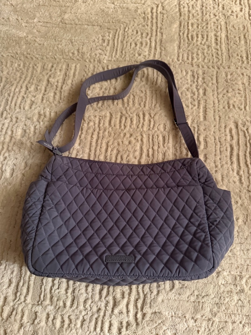 Vera Bradley Quilted Crossbody Shoulder Bag in Gray